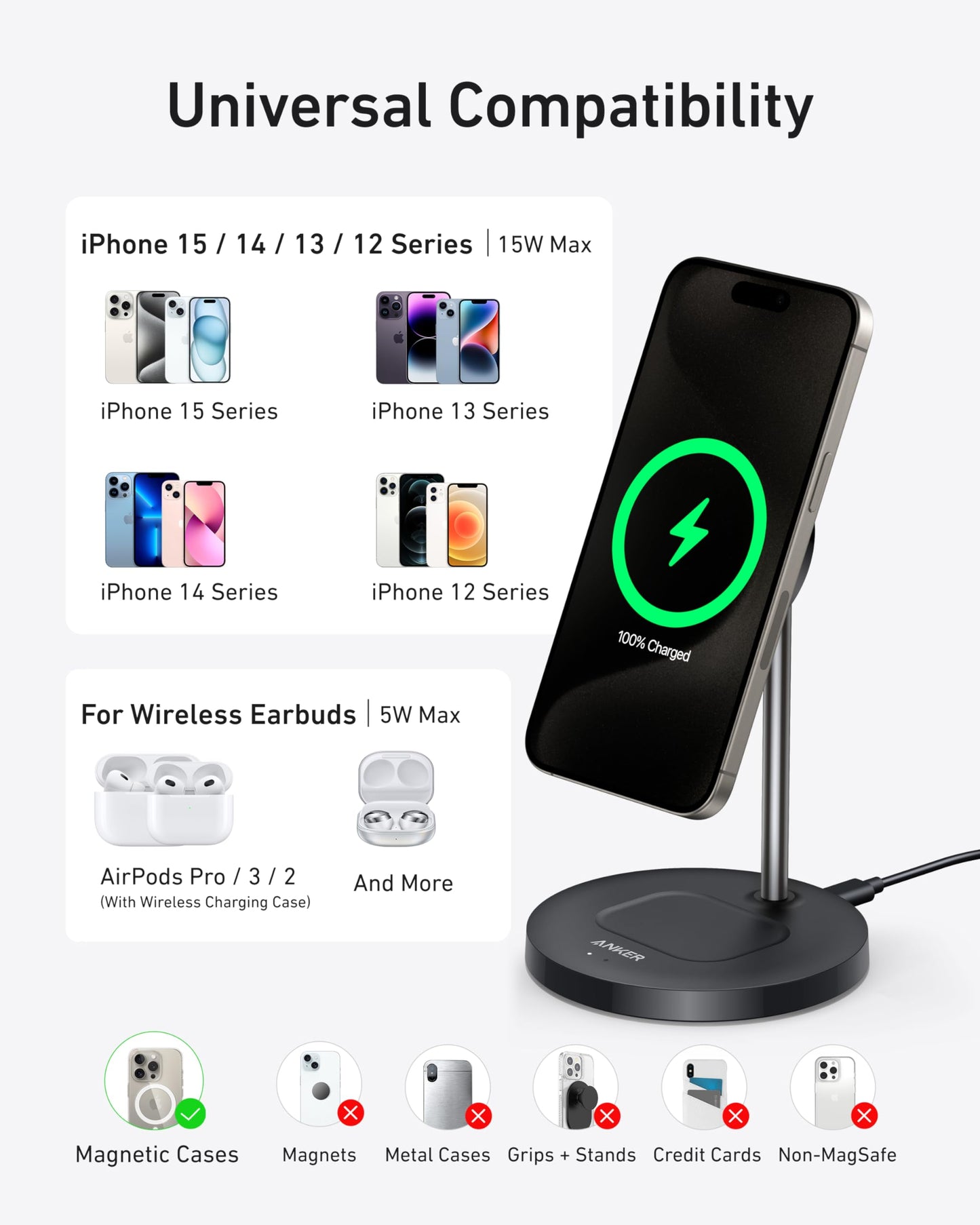 Anker MagGo Wireless Charger (2-in-1 Stand) BOA Anker