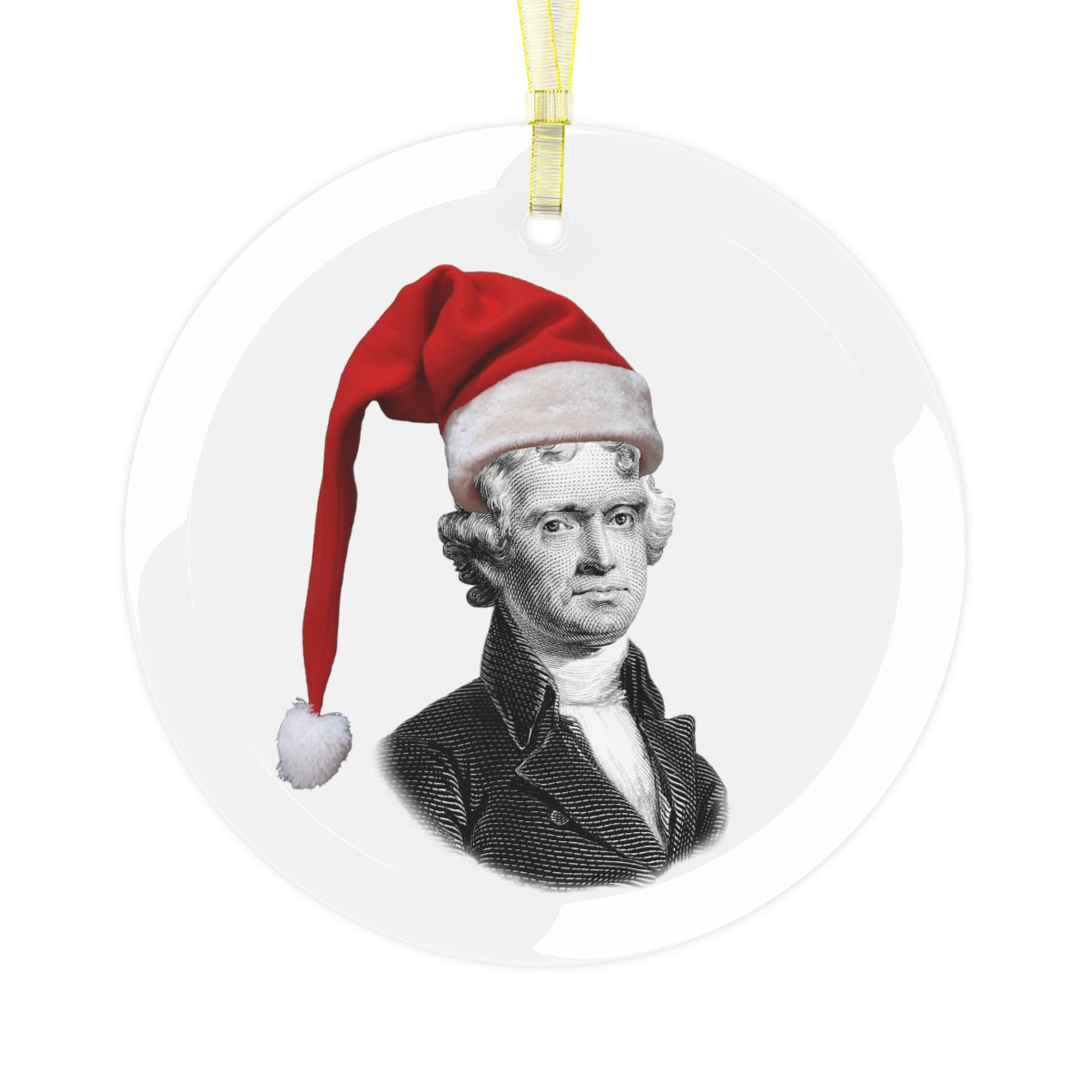 Thomas Jefferson Glass Ornament - 4LibertyShop.com 4LibertyShop