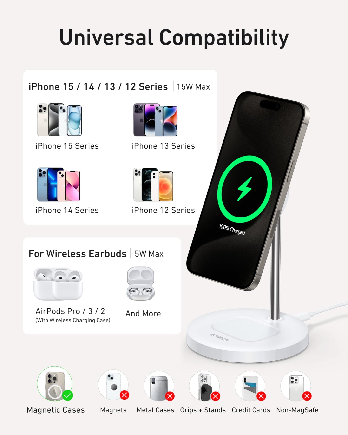 Anker MagGo Wireless Charger (2-in-1 Stand) BOA Anker
