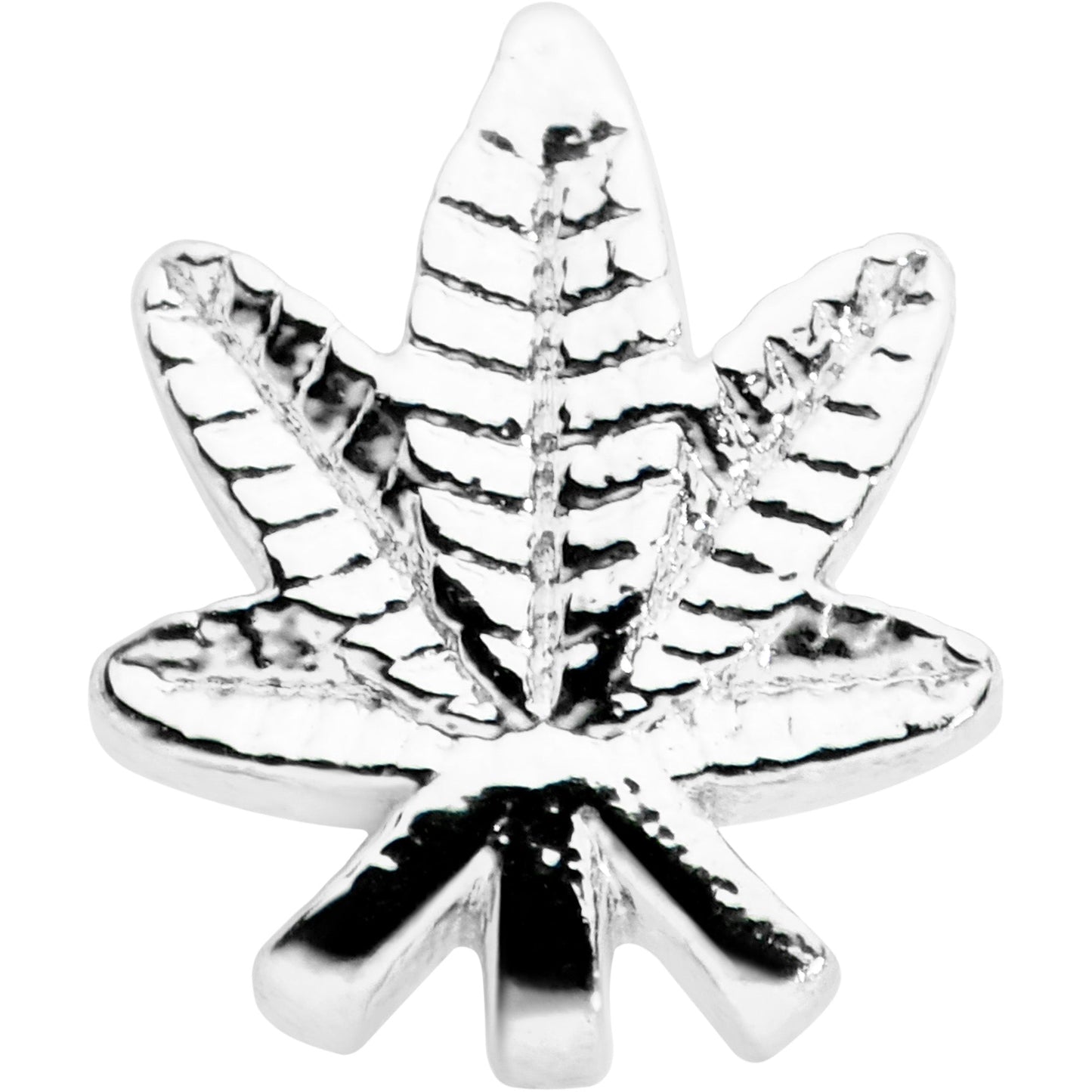 20G 1/4 Texture Pot Leaf L Shape Nose Ring BodyCandy