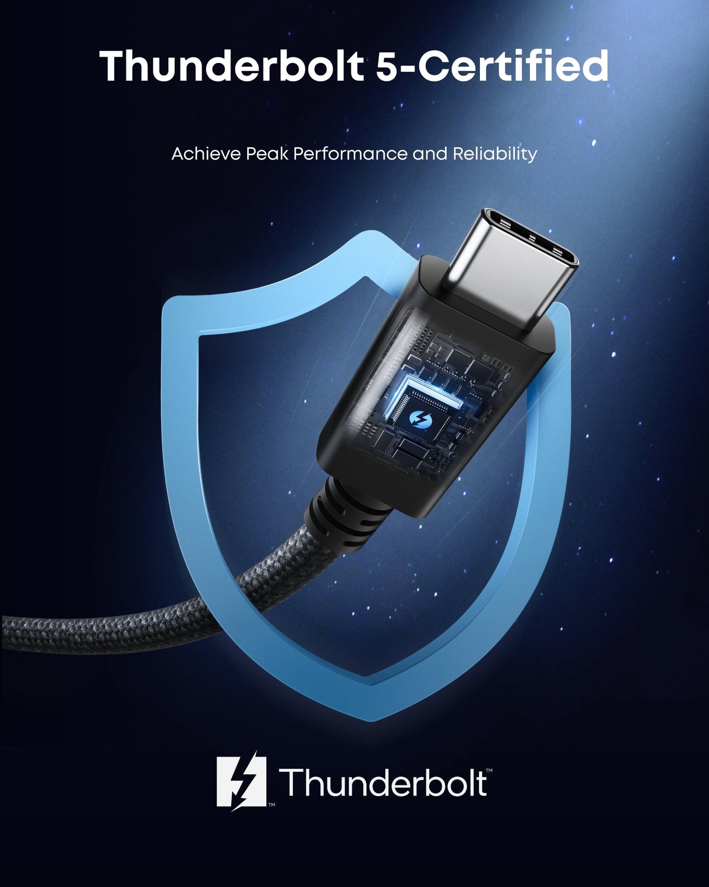 Anker Prime Thunderbolt 5 Cable (3.3 ft/1.7 ft, 80 Gbps, 240W) Anker