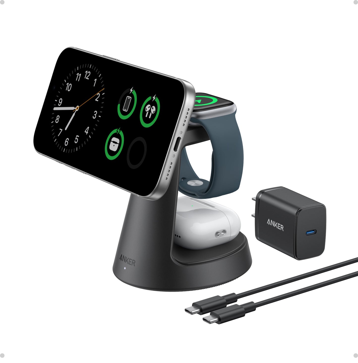 Anker MagGo Wireless Charging Station (3-in-1, Dock Stand) Anker