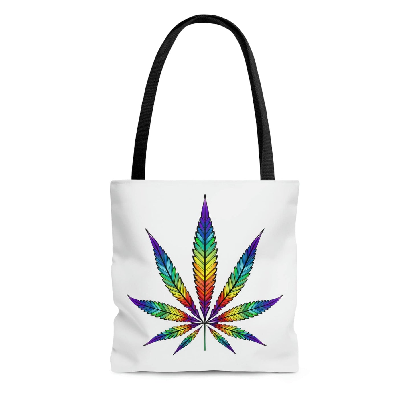 Colorful Rainbow Marijuana Tote Bag The Cannabis Community