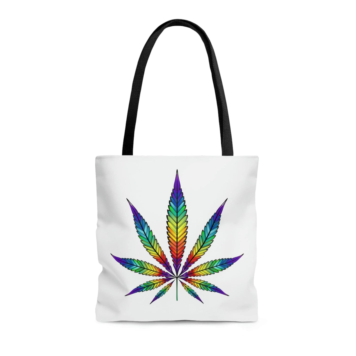 Colorful Rainbow Marijuana Tote Bag The Cannabis Community