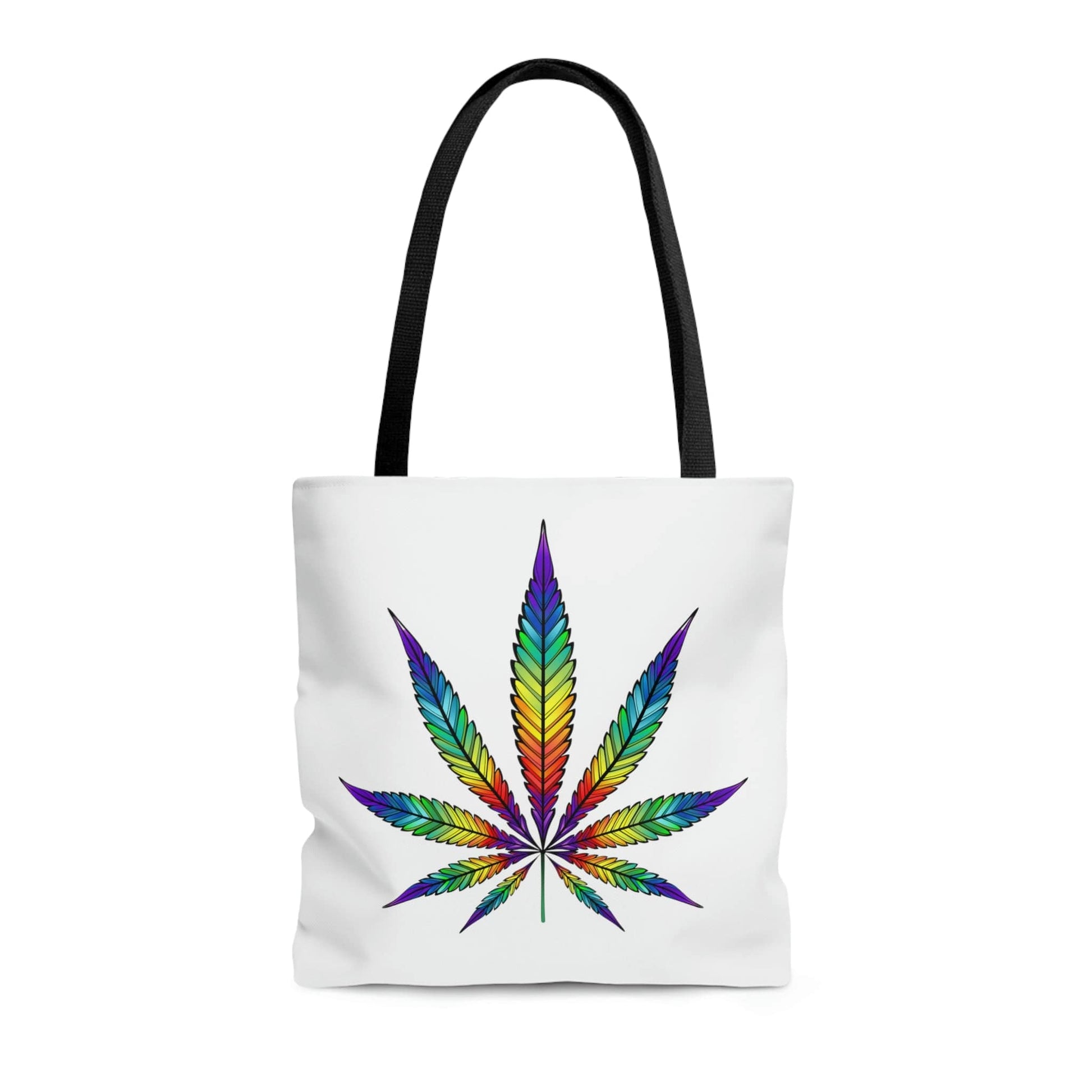 Colorful Rainbow Marijuana Tote Bag The Cannabis Community
