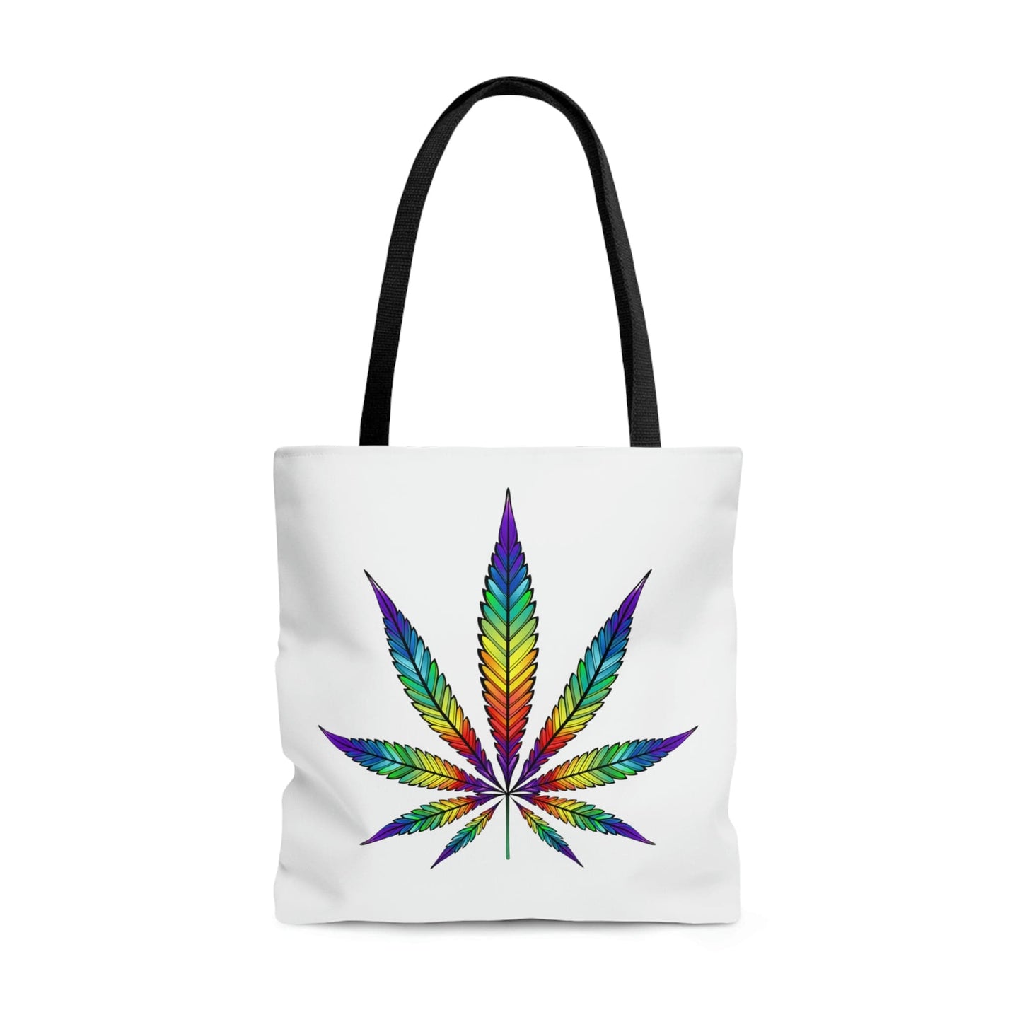 Colorful Rainbow Marijuana Tote Bag The Cannabis Community
